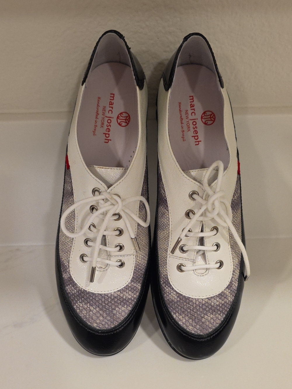 Marc Joseph White, Black and Gray Lace-Up Women's Golf SHOES NEW NEVER WORN